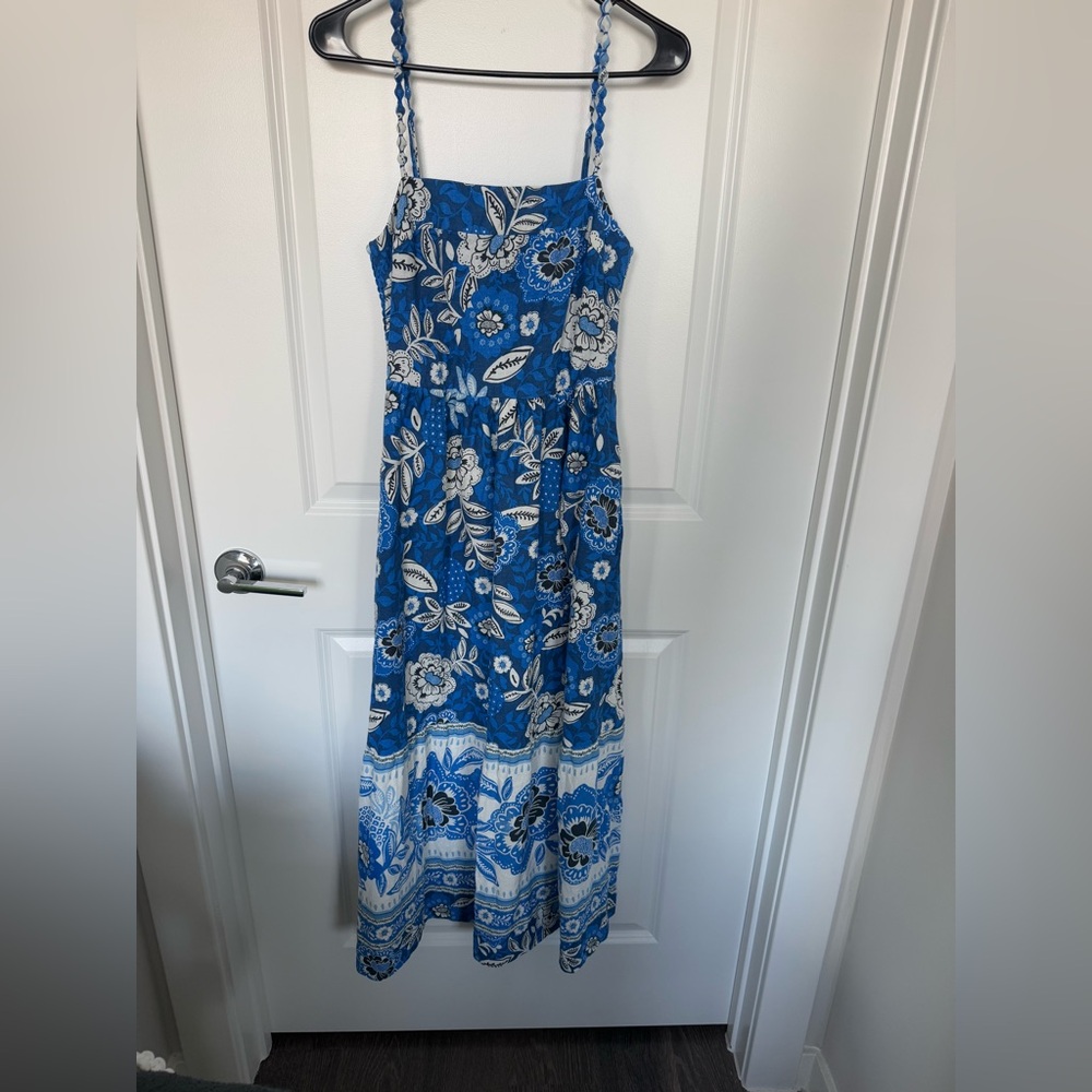 Rachel Zoe Blue and White Floral Maxi Dress